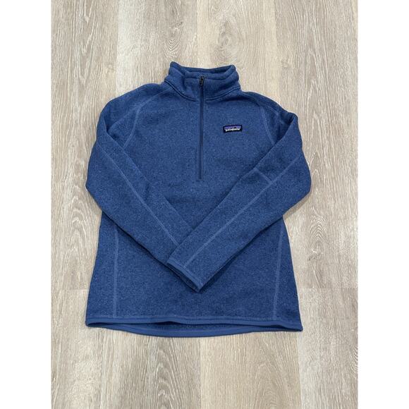 Patagonia Women's Better Sweater 1/4 Zip Pullover, Medium, Current Blue, NWT - Picture 1 of 4